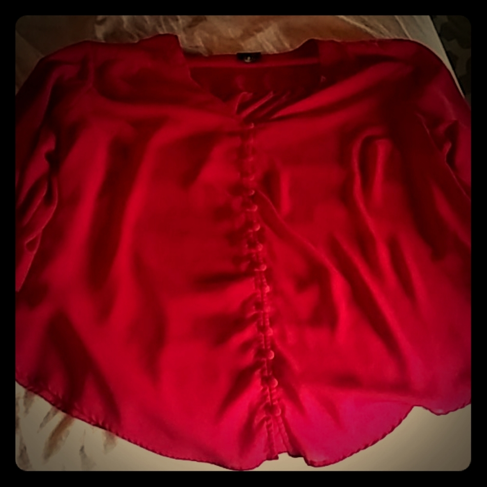 Red 3x blouse